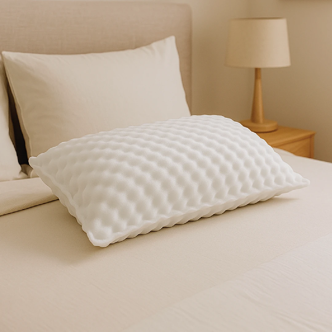 Almohada De Fibra Siliconada Masajeador Soporte Medio - Imagen 3