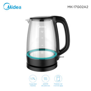 Jarra eléctrica Midea 1,7L Vidrio MK-17G02A2