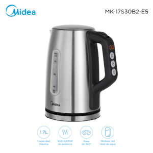 Jarra eléctrica Midea 1,7L Inox MK-17S30B2-E5