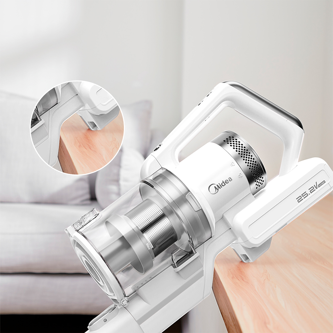 Aspiradora Stick inalámbrica Multiciclónica 2 en 1 Midea 18P Blanca - Imagen 6