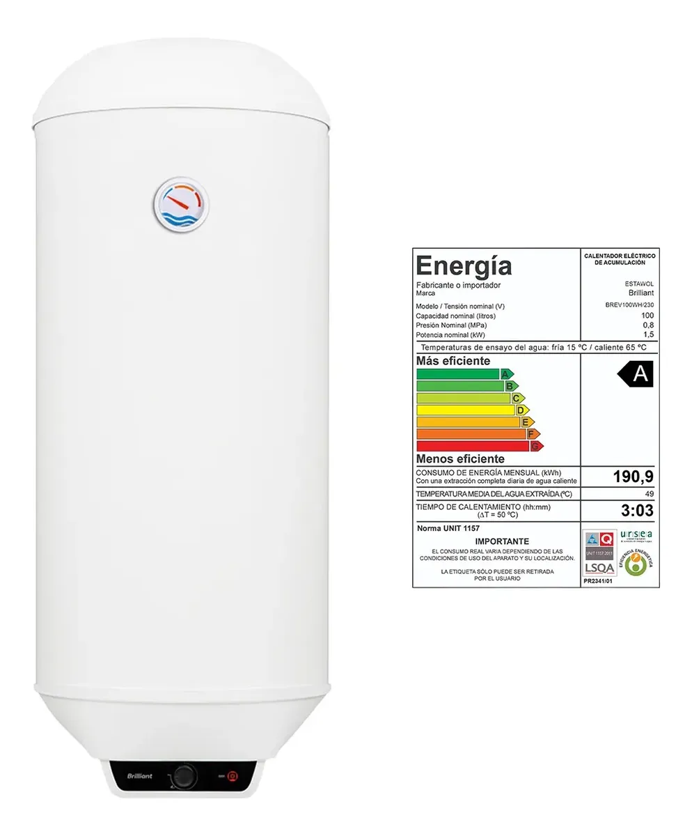 Termotanque 100Lt A BRILLIANT