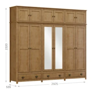 Placard 12 Puertas 3 Cajones Topazio Fre